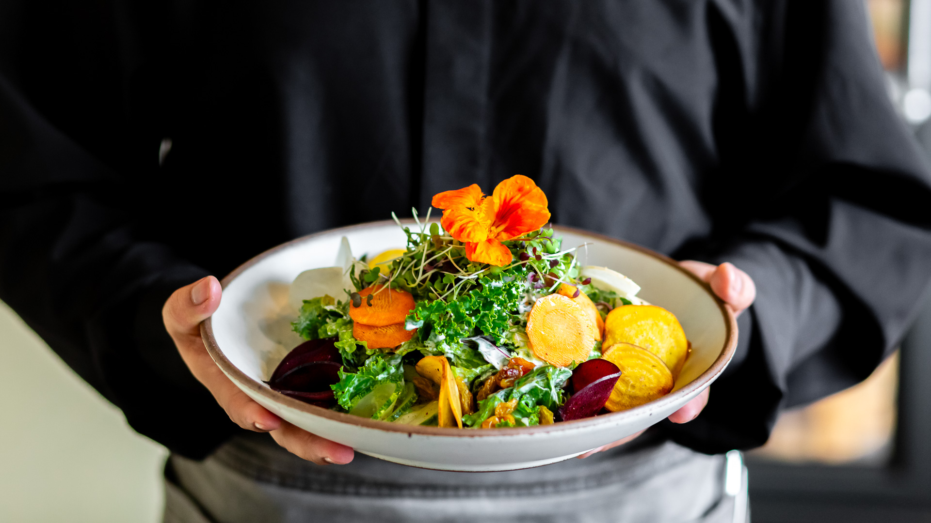 Freshly prepared nourishing meal served at a luxury wellness retreat